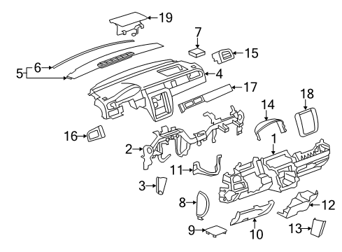 2014 Chevy Silverado 2500 HD Instrument Panel Diagram