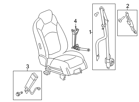 2007 Saturn Outlook Seat Belt Diagram