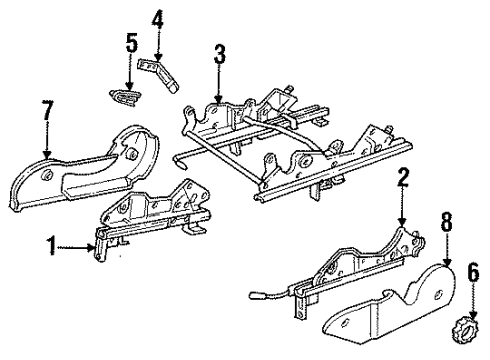1995 Saturn SL1 Adjust Cover, Driver Side Diagram for 21045375