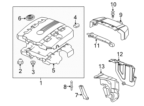 2011 Cadillac CTS Engine Appearance Cover Diagram 4 - Thumbnail