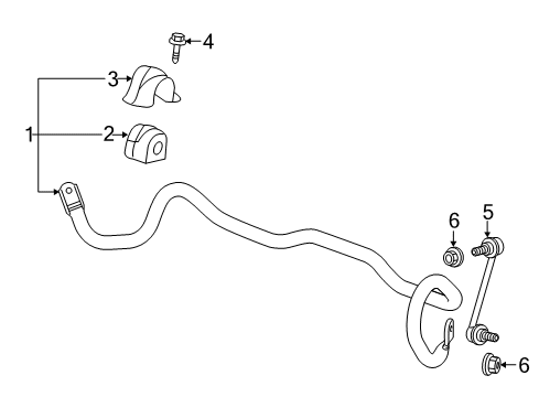 2018 Buick LaCrosse Stabilizer Bar & Components Diagram 3 - Thumbnail