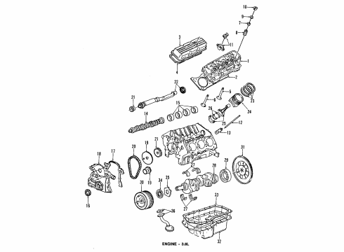 1993 Chevy Lumina APV Balance Shafts Diagram