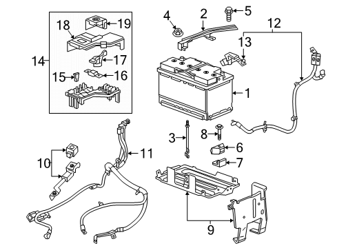 2025 Cadillac XT5 Block, Main Wiring Junction And Fuse Block Diagram for 85020357
