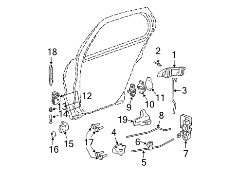 1995 Chevy Cavalier Rear Door Diagram