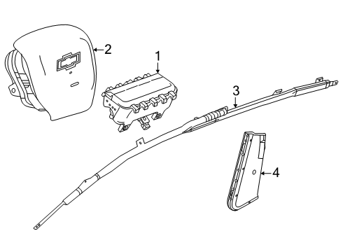 2024 Chevy Trax Supplemental Restraint System Diagram