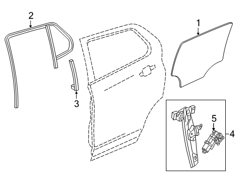 2024 GMC Terrain Glass - Door Diagram