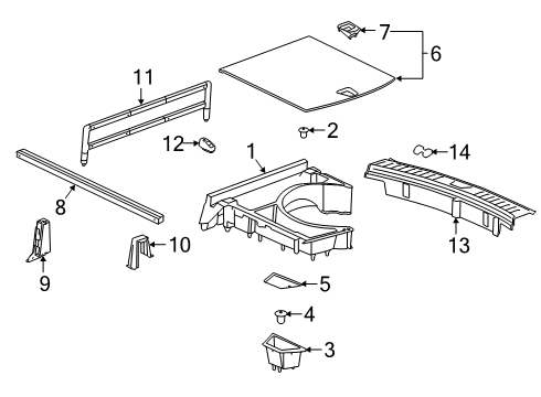 2025 Chevy Blazer Interior Trim - Rear Body Diagram