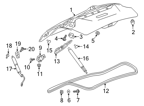 2017 Buick Envision Bumper Pad Diagram for 13233501