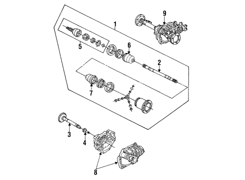 1987 Chevy S10 Blazer Front Axle & Carrier Diagram