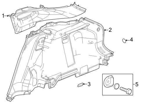 2025 Chevy Trax Interior Trim - Quarter Panels Diagram 2 - Thumbnail