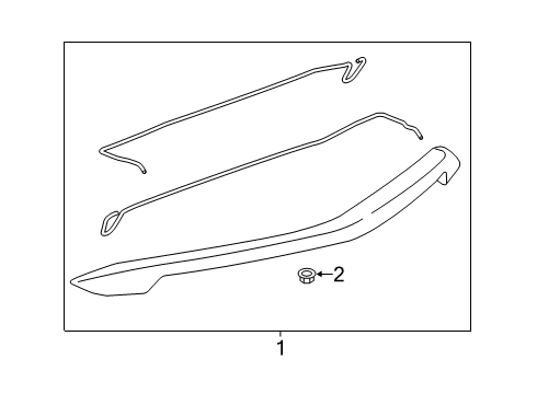 2017 Cadillac ATS Spoiler, White, Rear Diagram for 23482821