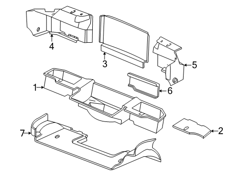 2003 Chevy Corvette Interior Trim - Rear Body Diagram