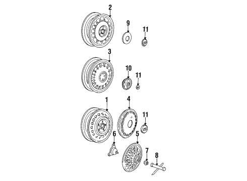 1996 Buick LeSabre Wrench Nut Diagram for 25532883