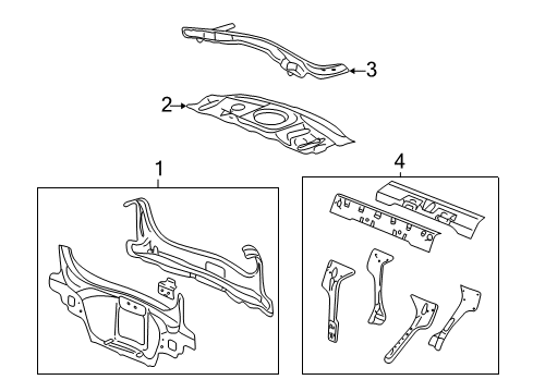 2004 Cadillac CTS Rear Body Diagram