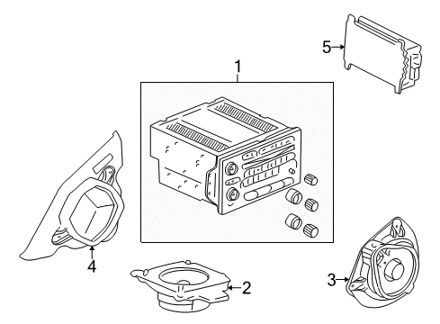 2007 Buick Rainier Radio Diagram for 25998449