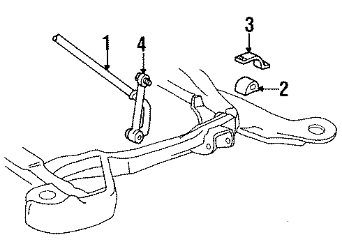 1994 Cadillac DeVille Stabilizer Bar & Components Diagram 2 - Thumbnail