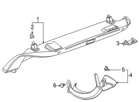 2021 Cadillac CT4 Interior Trim - Trunk Diagram