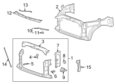 2024 Chevy Silverado 1500 Radiator Support Diagram