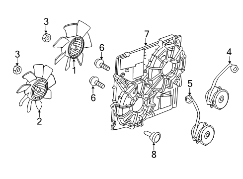 2011 Cadillac CTS Cooling Fan Diagram 4 - Thumbnail