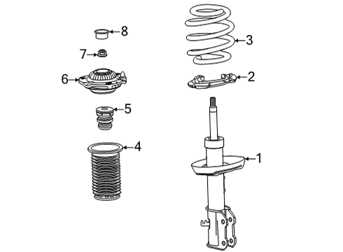 2021 Buick Encore GX Struts & Components Diagram