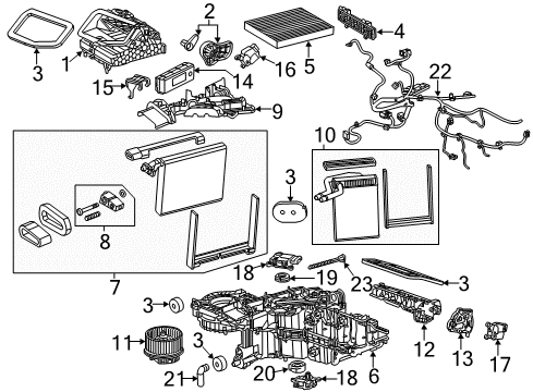 2015 Chevy Silverado 2500 HD A/C & Heater Control Units Diagram