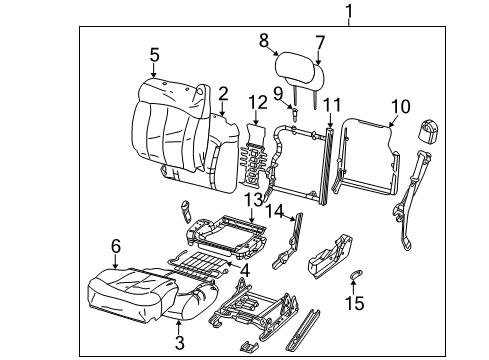 2007 Chevy Silverado 1500 Classic Front Seat Components Diagram 10 - Thumbnail