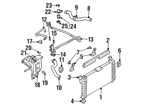 2000 Chevy Lumina Lower Hose Diagram for 10233203