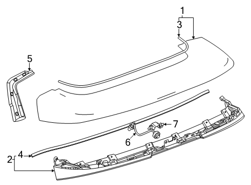 2025 Chevy Traverse Rear Spoiler Diagram