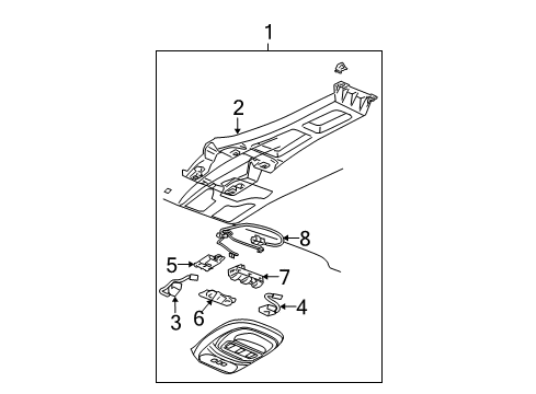 2004 GMC Envoy XUV Overhead Console Diagram 2 - Thumbnail