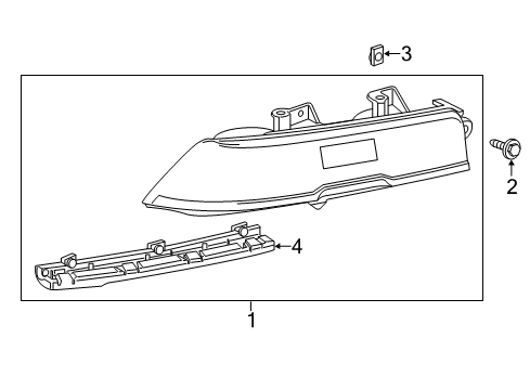 2014 Chevy Camaro Tail Lamp Assembly, Passenger Side Diagram for 23209710