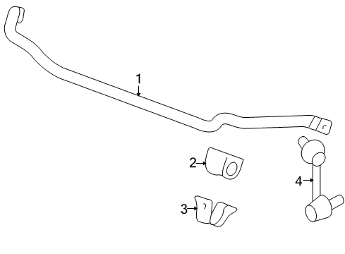 2010 Saturn Sky Stabilizer Bar & Components Diagram 2 - Thumbnail