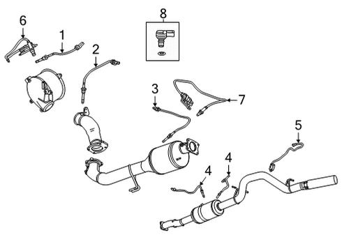 2025 GMC Sierra 2500 HD Upper Nox Sensor Diagram for 12731772