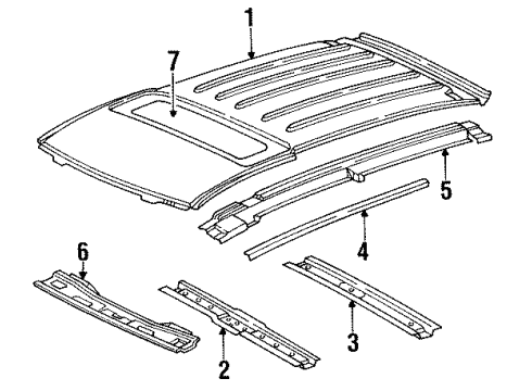1996 Buick Roadmaster Rail, Driver Side Diagram for 10109223