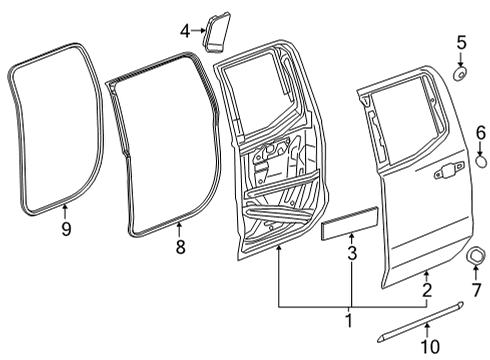 2021 Chevy Silverado 2500 HD Door & Components Diagram 4 - Thumbnail