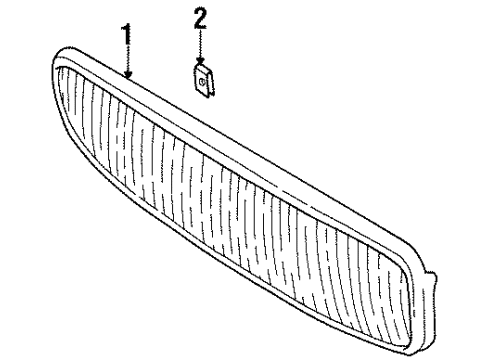 1998 Buick LeSabre Grille Diagram for 25625903