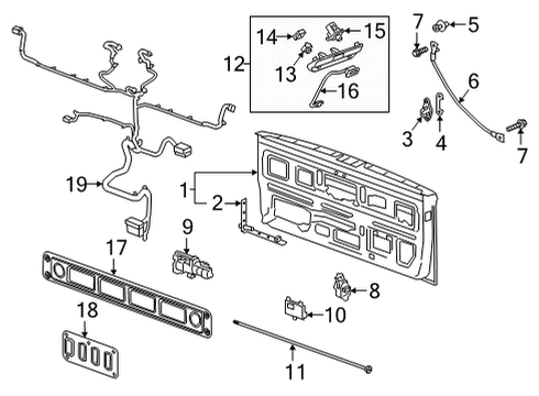 2025 Chevy Silverado 3500 HD Tail Gate Diagram 3 - Thumbnail