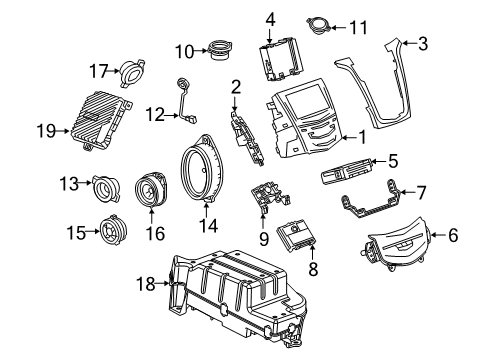 2015 Cadillac Escalade Radio Diagram for 84160395