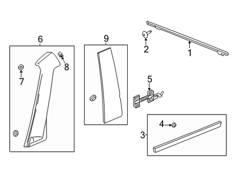 2024 GMC Hummer EV Pickup Lower Molding, Driver Side, Carbon Diagram for 84861621
