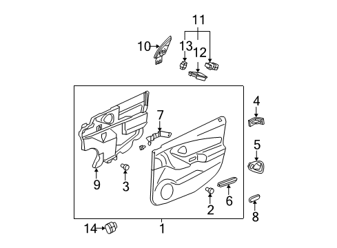 2006 Chevy Malibu Interior Trim - Front Door Diagram