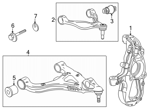 2025 Chevy Corvette Front Suspension Components Diagram