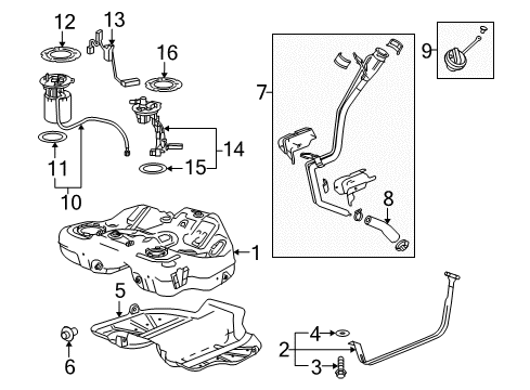 2015 Buick LaCrosse Filler Neck Diagram for 22944785