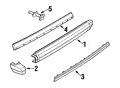 1986 Oldsmobile Firenza Bumper & Components - Rear Diagram