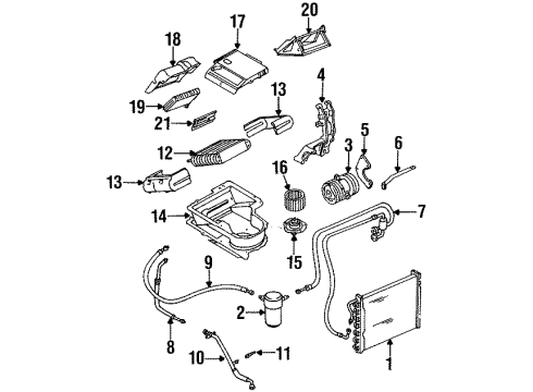 1993 Pontiac Trans Sport Lines Clamp Diagram for 19333214