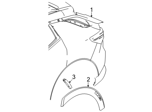 2024 Chevy Equinox EV Exterior Trim - Quarter Panel Diagram