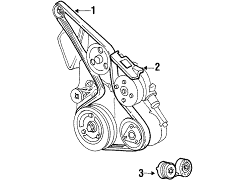1996 Chevy Monte Carlo Belts & Pulleys Diagram