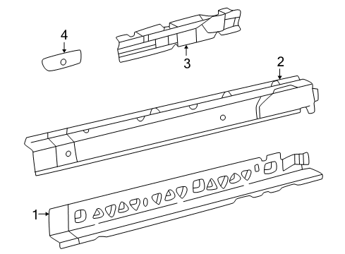 1996 Pontiac Sunfire Rocker Panel Diagram 3 - Thumbnail