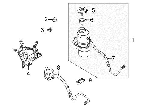 2008 Saturn Astra P/S Pump & Hoses Diagram 2 - Thumbnail