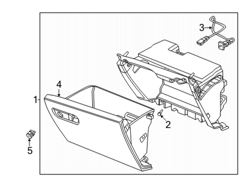 2024 Cadillac Escalade Glove Box Diagram