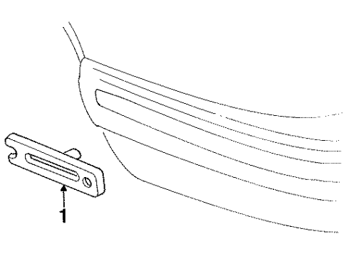 1991 Pontiac Bonneville Side Marker Lamp, Rear Diagram for 5975638