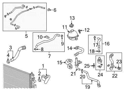 2019 GMC Terrain Hose, Engine Coolant Recovery Diagram for 84914047